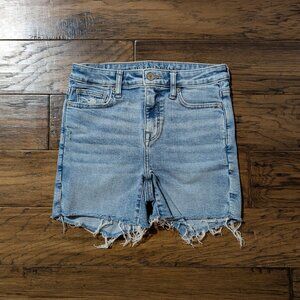 American Eagle denim jean shorts light wash blue size 0